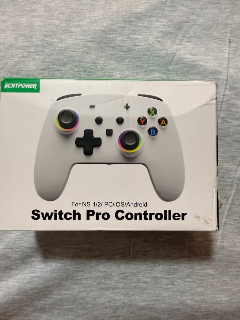 ECHTPOWER Wireless Switch 2 Controller Hall Effect RGB SP02C YS46 White
